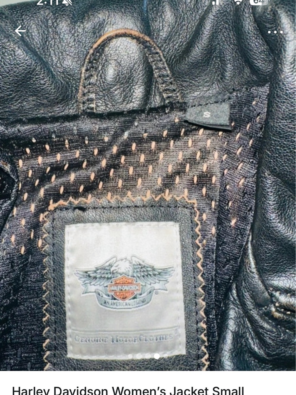 Harley-Davidson Black Leather Women's Motorcycle Jacket - Picture 4 of 5